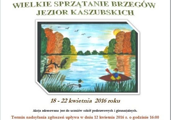 Grafika „WIELKIE SPRZĄTANIE BRZEGÓW JEZIOR KASZUBSKICH”