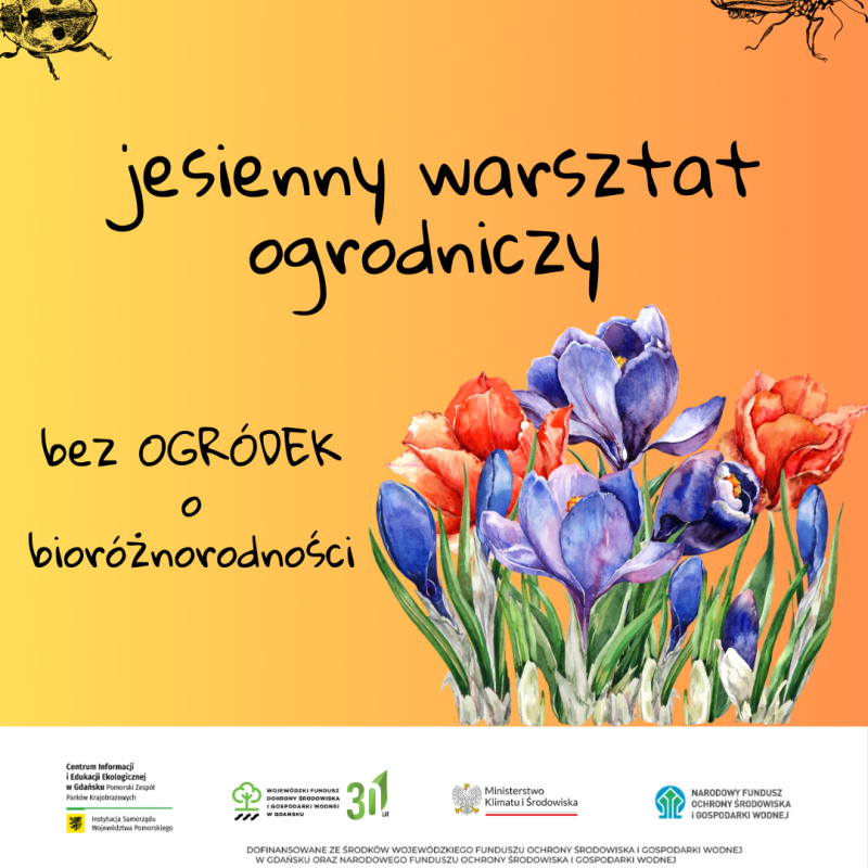 grafika promująca warsztat ogrodniczy