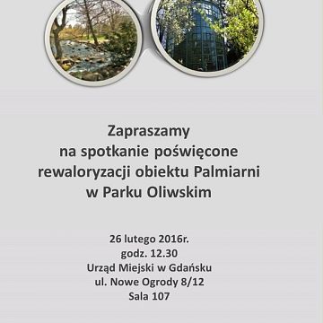 Grafika Spotkanie o przyszłości Parku Oliwskiego