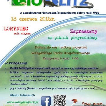 Grafika "BioBlitz - w poszukiwaniu różnorodności biologicznej doliny rzeki Wdy"