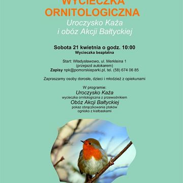 Grafika Wycieczka ornitologiczna - uroczysko Każa i obóz Akcji Bałtyckiej