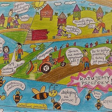 Grafika Konkurs na komiks pt. „Ratujemy pszczoły”  rozstrzygnięty!