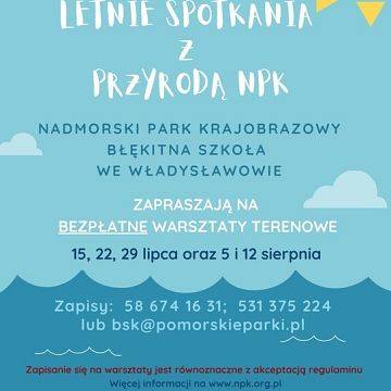 Grafika Zapraszamy na letnie wycieczki w NPK