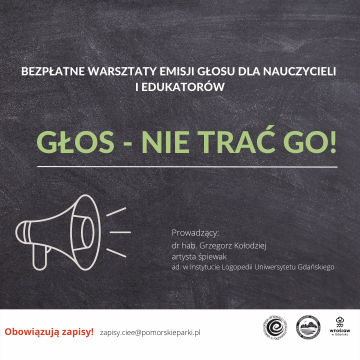 Bezpłatne warsztaty emisji głosu dla nauczycieli i edukatorów Grafika Bezpłatne warsztaty emisji głosu dla nauczycieli i edukatorów