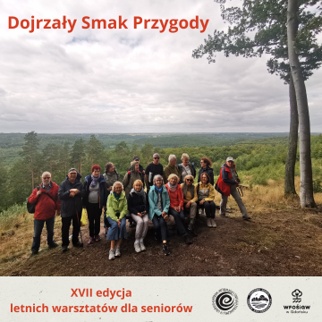 Dojrzały Smak Przygody - cykl warsztatów terenowych dla seniorów - 2022 Grafika Dojrzały Smak Przygody - cykl warsztatów terenowych dla seniorów - 2022