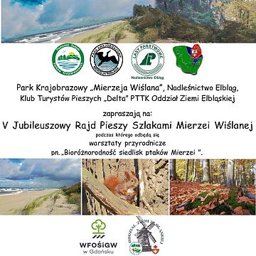 Grafika V Rajd Pieszy „Szlakami Mierzei Wiślanej”