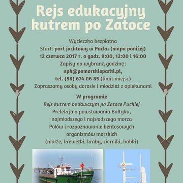 Grafika Nadmorski Klub Przyrodnika "Rejs edukacyjny kutrem"