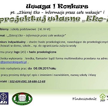 Grafika „Zbieraj Eko-informacje przez całe wakacje”