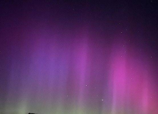 Zorza polarna w Staniszewie. Widoczna 12 sierpnia, w apogeum Perseidów. Fot Dominika Dudzic