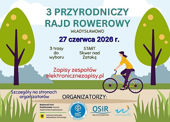 Baner reklamowy Grafika 3 Przyrodniczy Rajd Rowerowy - Zaproszenie