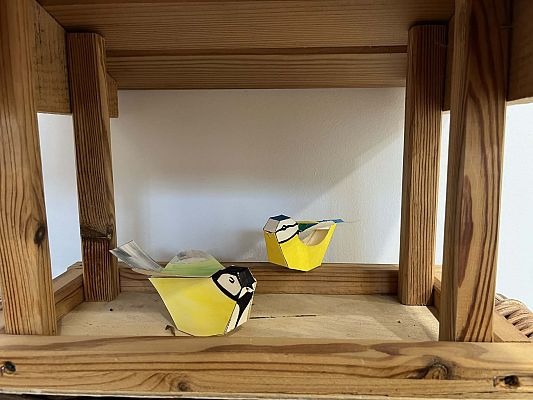 sikorki 3D papierowe sikorki, modele 3d