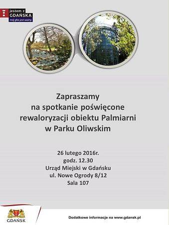 Grafika Spotkanie o przyszłości Parku Oliwskiego
