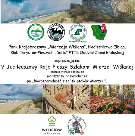 Grafika V Rajd Pieszy „Szlakami Mierzei Wiślanej”