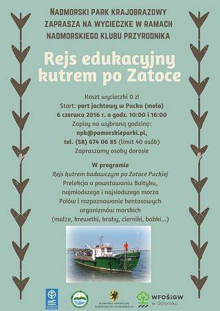 Grafika Wycieczka "Rejs edukacyjny kutrem po Zatoce"