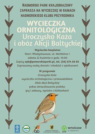 Grafika Zapisy na "Wycieczkę ornitologiczną - Nadmorski Klub Przyrodnika"