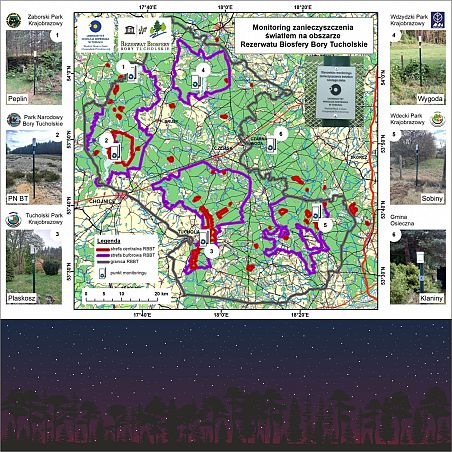 Grafika Monitoring zanieczyszczenia światłem w Rezerwacie Biosfery Bory Tucholskie