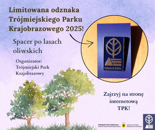 Grafika Limitowana odznaka Trójmiejskiego Parku Krajobrazowego 2025